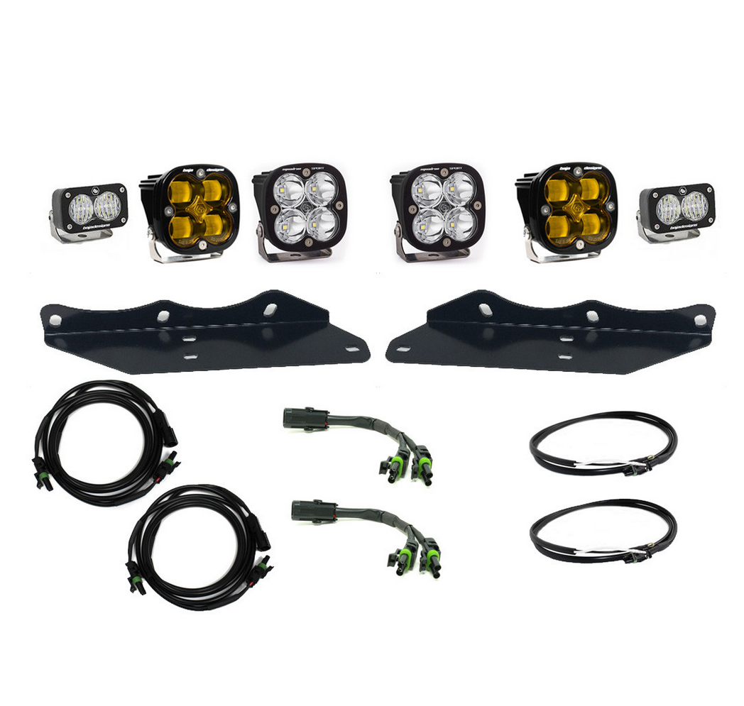 Raptor Fog Light Kit 17-18 F-150 Raptor Fog Pocket Kit Amber SAE Sportsmen Baja Designs