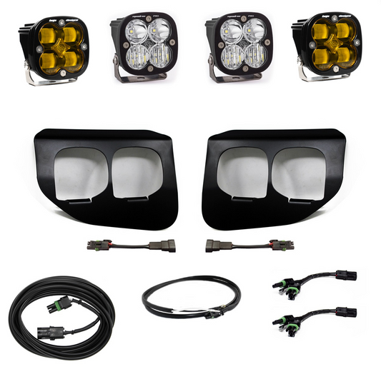 Ford Super Duty (20-22) Fog Lights FPK Amber SAE/Pro DC Baja Designs w/Upfitter Baja Designs