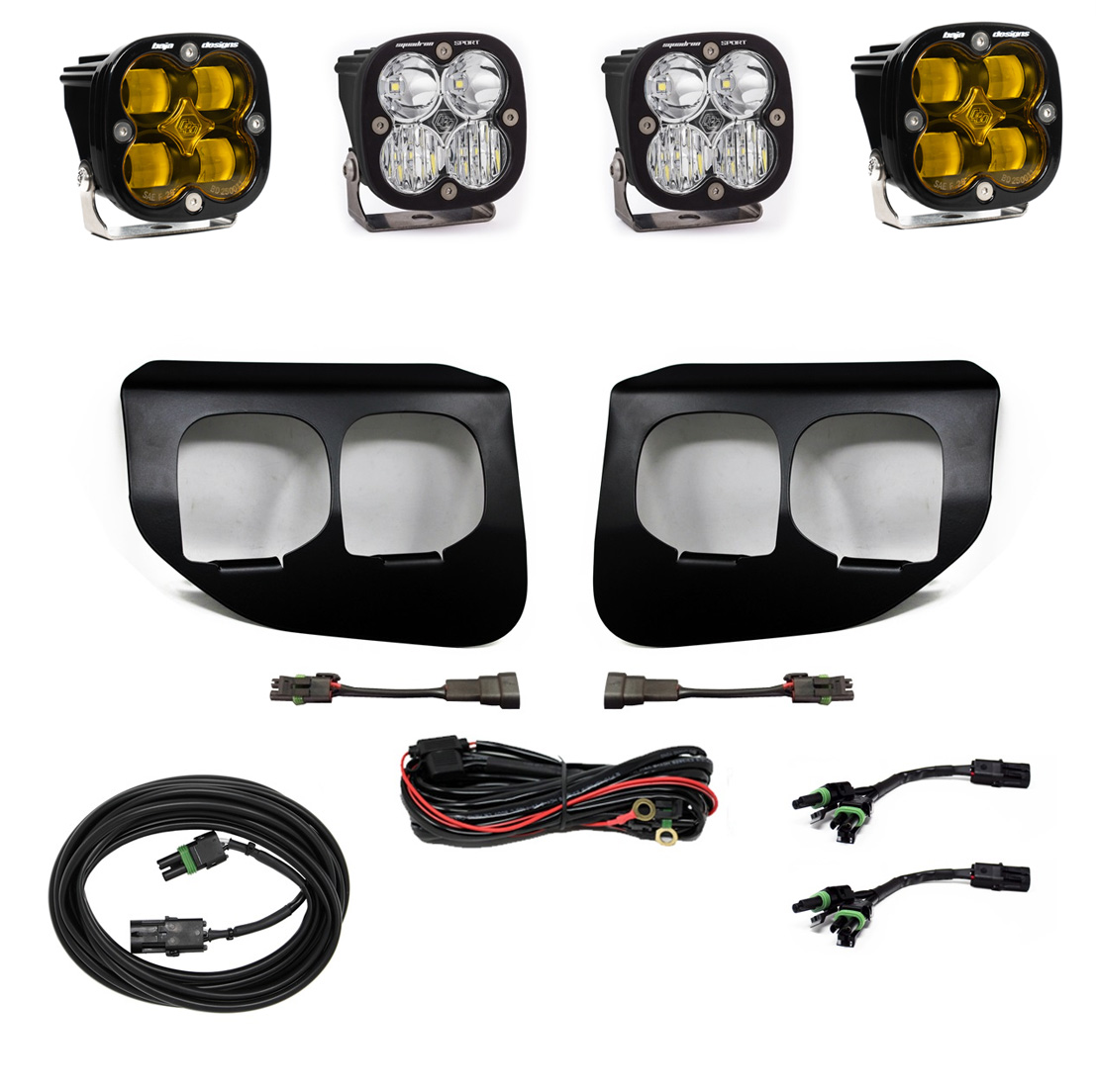 Ford Super Duty (20-22) Fog Lights Dual FPK Amber SAE/Sport DC Baja Designs