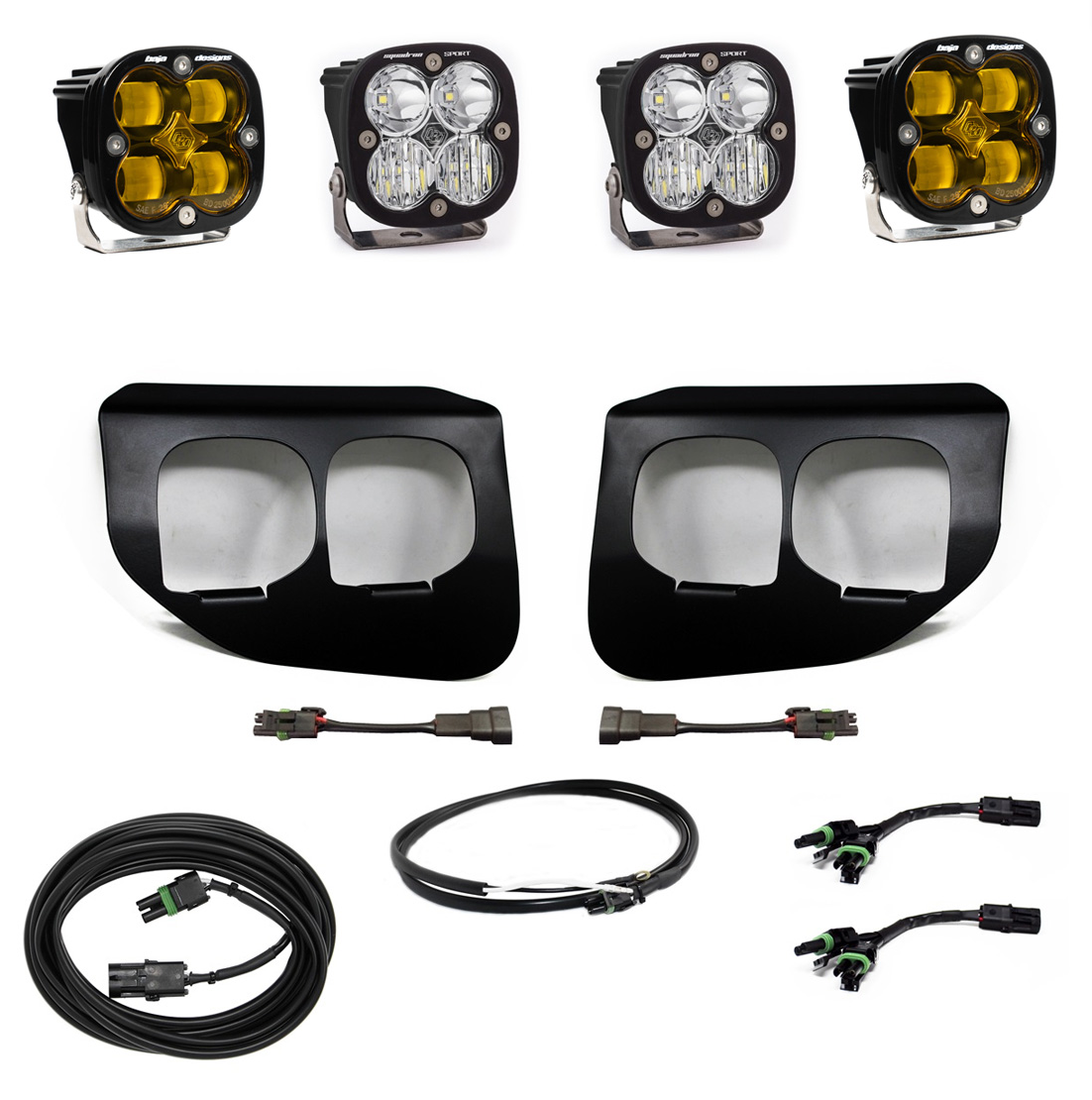 Ford Super Duty (20-22) Fog Lights FPK Amber SAE/Sport DC Baja Designs w/Upfitter Baja Designs