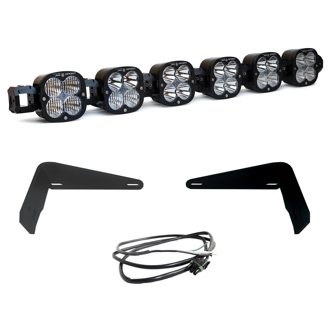 6 XL Linkable Light Bar Kit 21-Up Ford Bronco Steel Bumper Mount w/Upfitter Baja Desgins