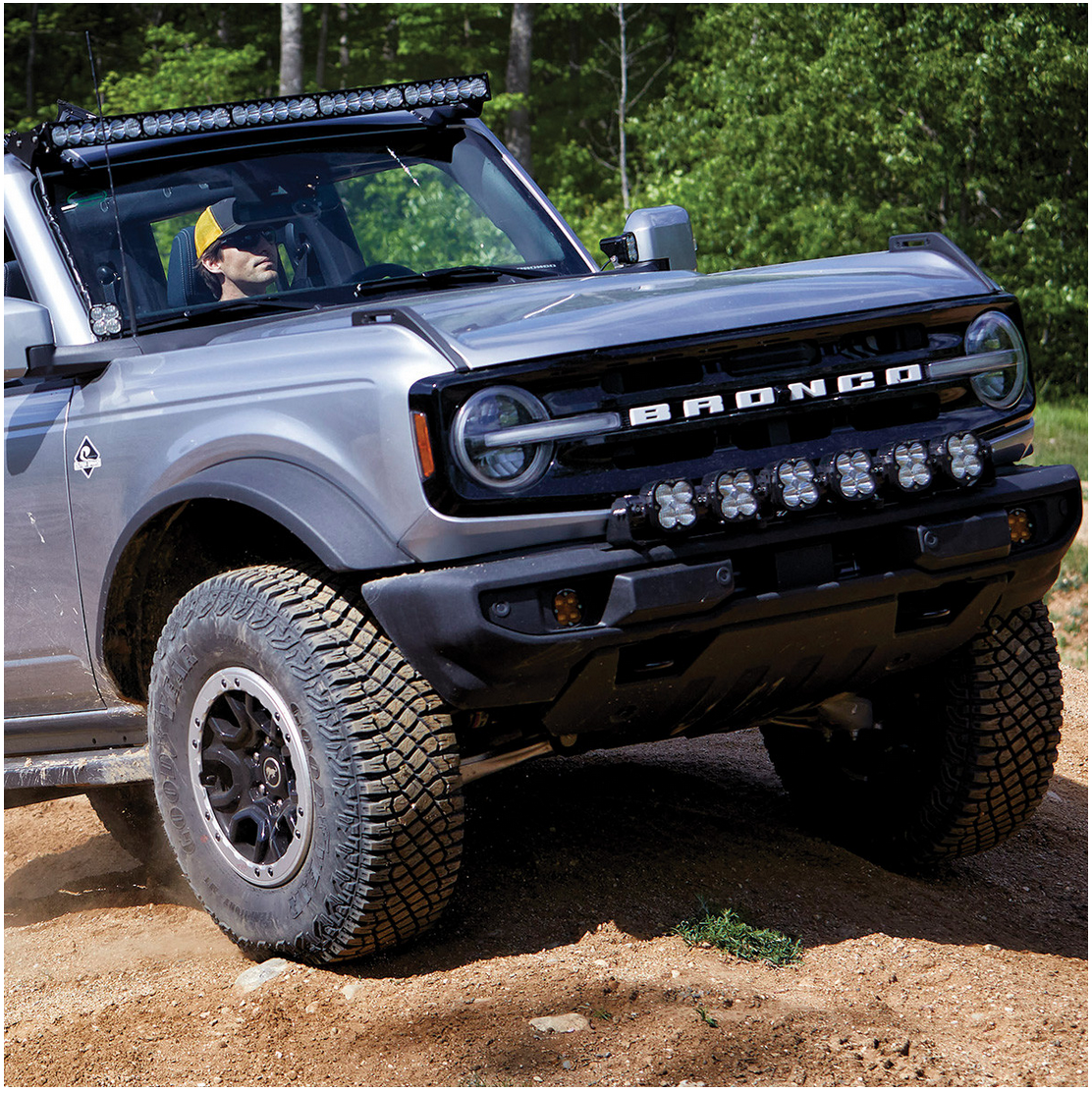 6 XL Linkable LIght Bar Kit Plastic Bumper Mount w/Upfitter 21-Up Ford Bronco Baja Designs