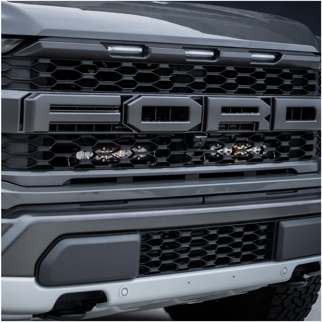 10 Inch S8 D/C Clear Behind Grill Kit fits 21-On Ford Raptor Baja Designs