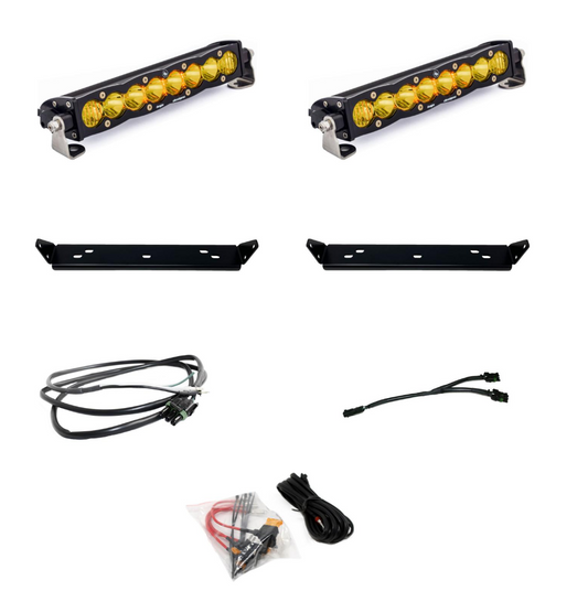 10 Inch S8 D/C Amber Behind Grill Kit fits 21-On Ford Raptor Baja Designs