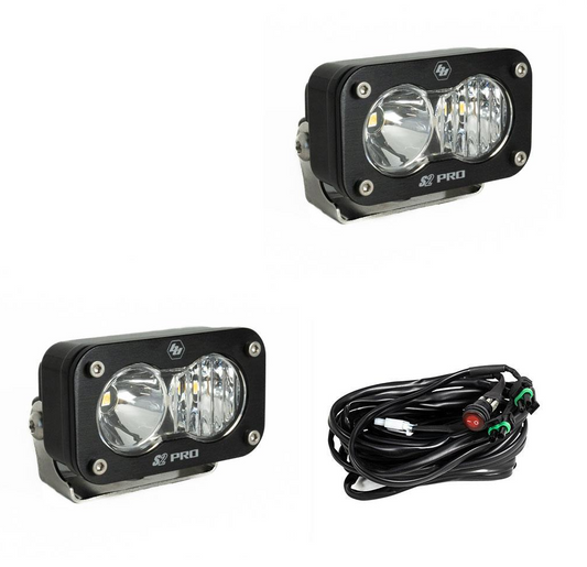 LED Light Pods Driving Combo Pattern Pair S2 Pro Series Baja Designs