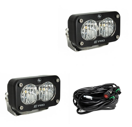 LED Light Pods Wide Cornering Pattern Pair S2 Pro Series Baja Designs