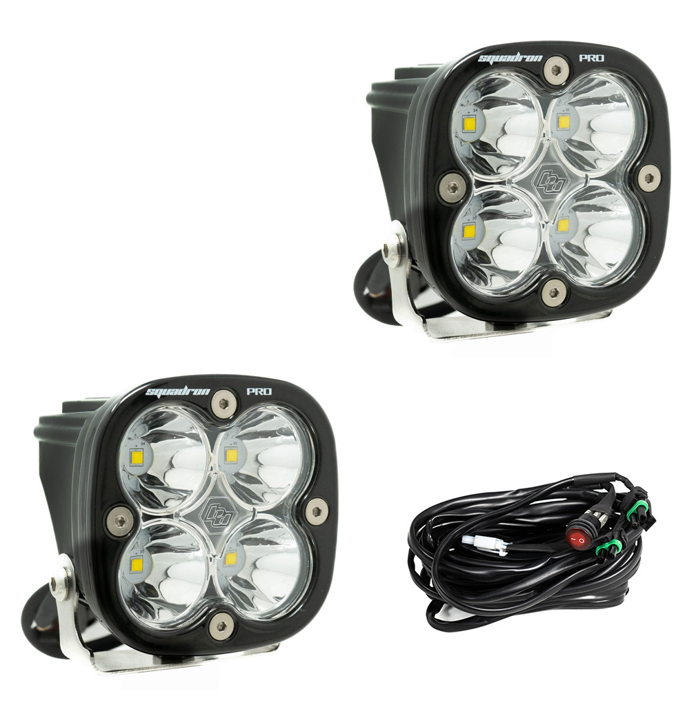 LED Light Pods Spot Pattern Pair Squadron Pro Series Baja Designs