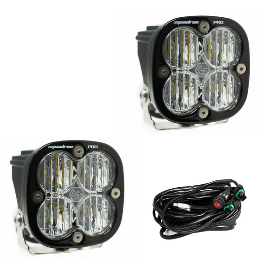 LED Light Pods Wide Cornering Pattern Pair Squadron Pro Series Baja Designs