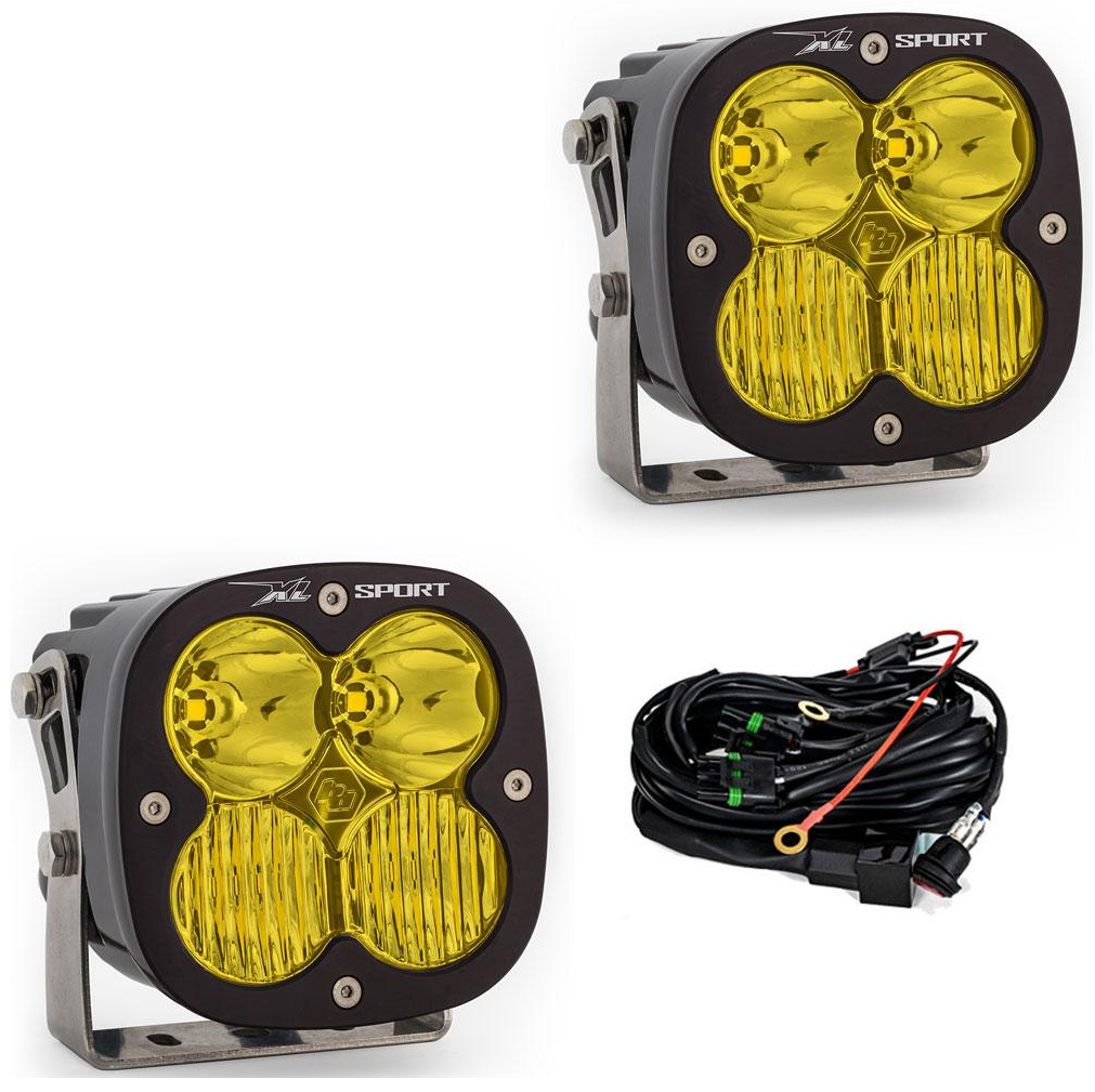 LED Light Pods Amber Lens Driving Combo Pattern Pair XL Sport Series Baja Designs